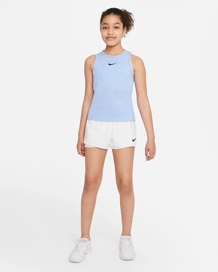 Nike Girls' Dri-FIT Victory Tank (Aluminum/White) - Image 4
