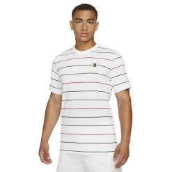 Nike Men's Striped Tennis Top (White)