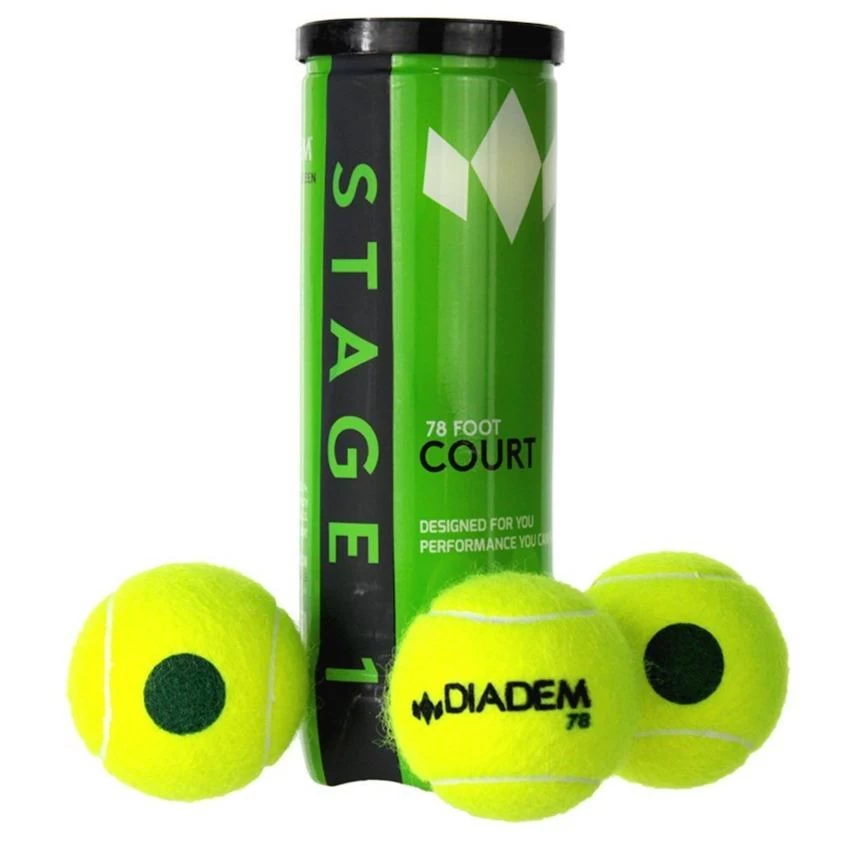 Diadem Premier Stage 1 Green Felt Junior Tennis Balls - 24 Can Case - Image 2