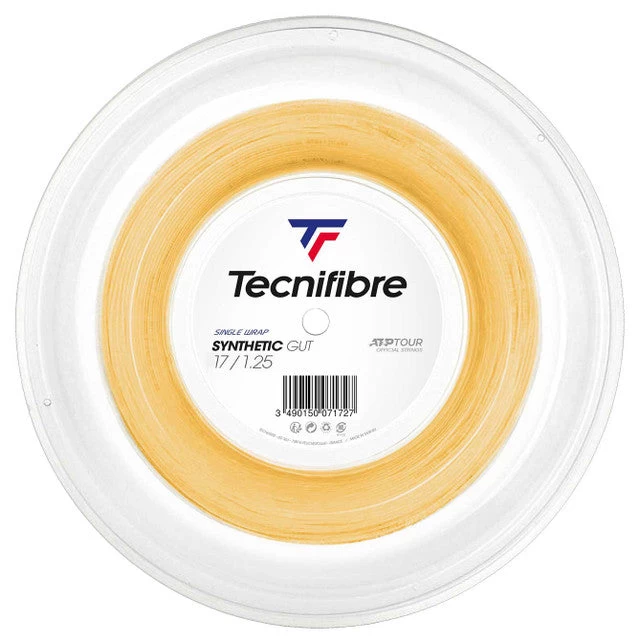 Tecnifibre Synthetic Gut 17/1.25 Tennis String Reel (Gold)