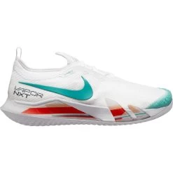 Nike React Vapor NXT Men's Tennis Shoe (White/Washed Teal/Habanero Red)