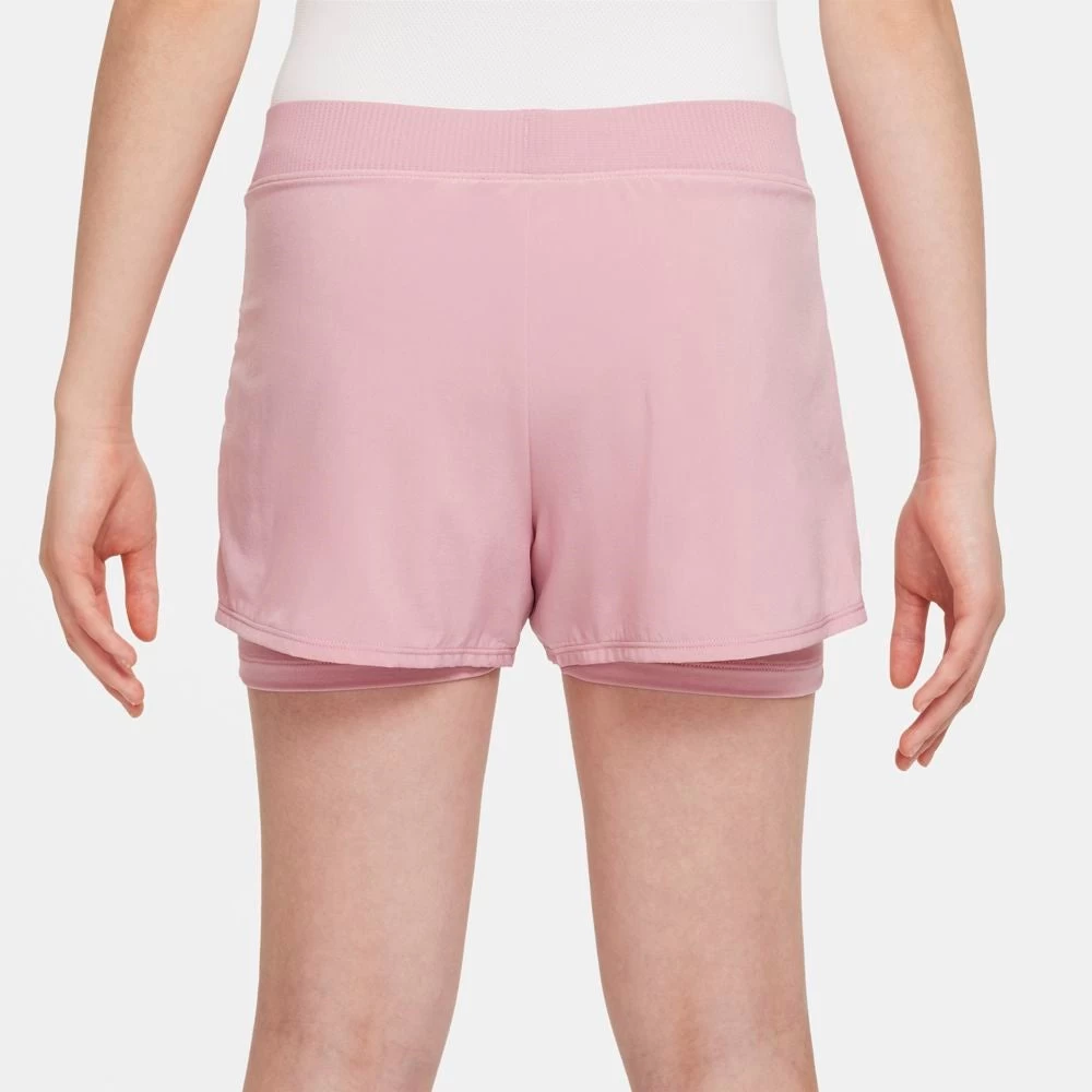 Nike Girls' Dri-FIT Victory Shorts (Elemental Pink/White) - Image 2